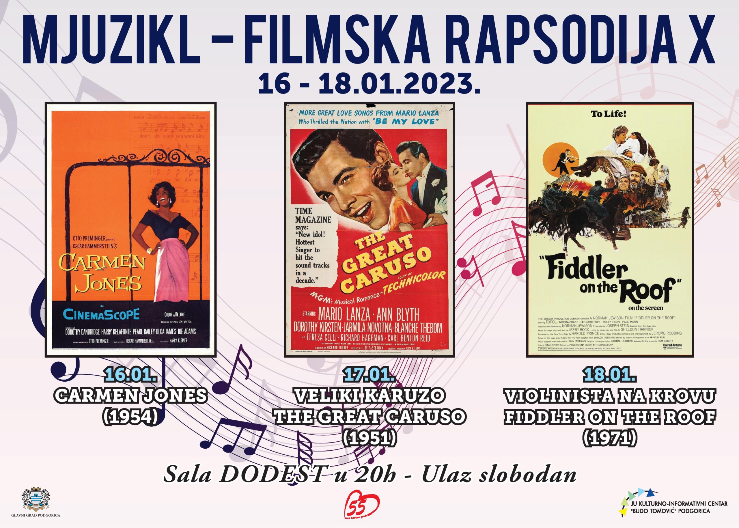 plakat MJUZIKL – FILMSKA RAPSODIJAX