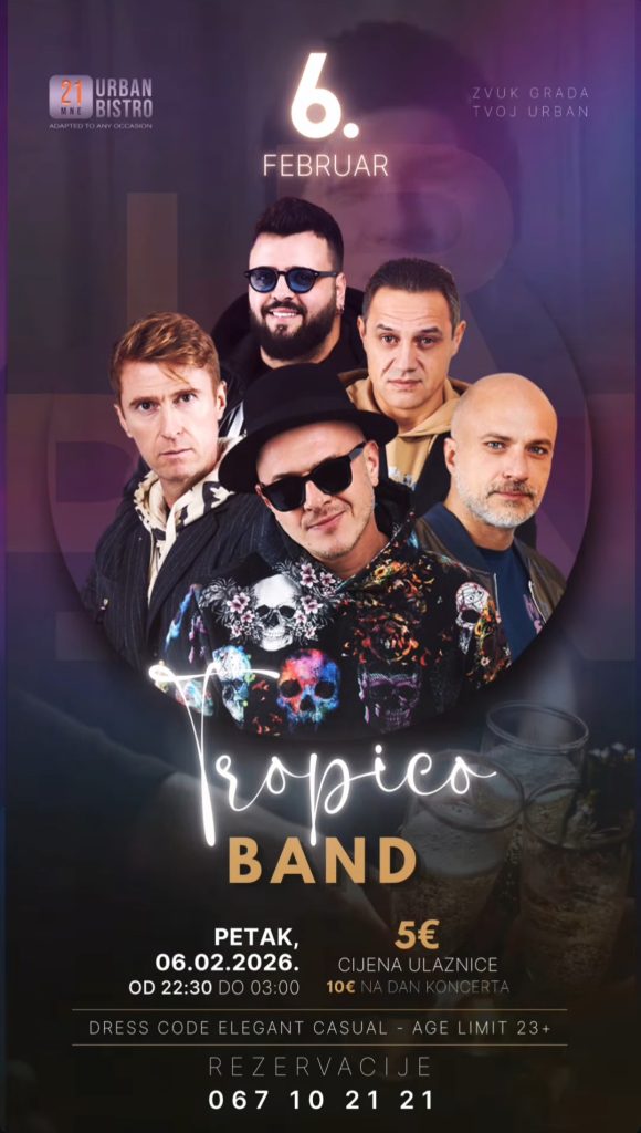 Tropico Band u 21 MNE Urban Bistro-u
