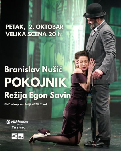 CNP: Predstava ,,POKOJNIK” 2.oktobra na Velikoj sceni CNP-a🎭
