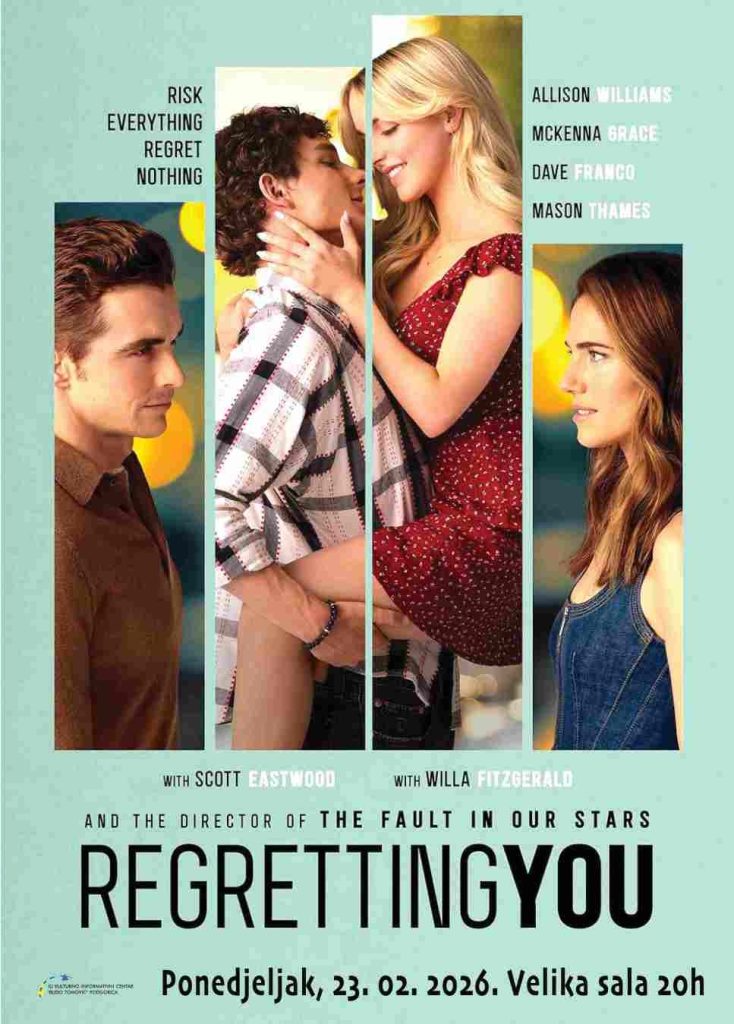 Projekcija filma ,,Regretting you” (2025) 23. februara u KIC-u