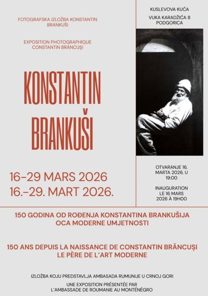 Fotografska izložba „150 godina od rođenja Konstantina Brankušija, oca moderne umjetnosti“ u Kuslevovoj kući