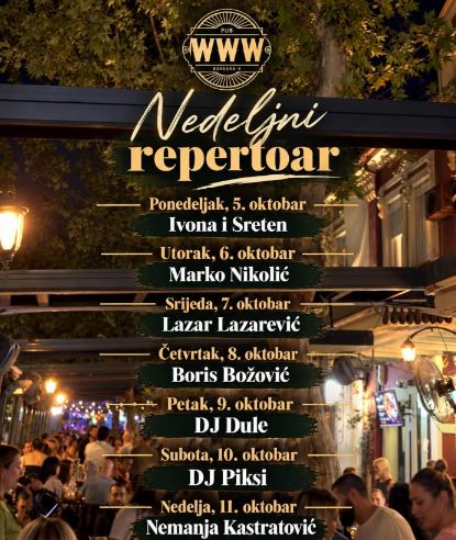Music Week at WWW Pub🎶🍻🥳