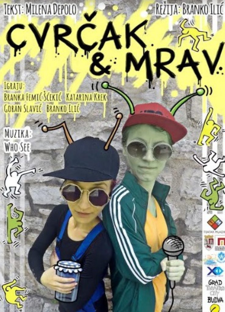 Predstava „Cvrčak i mrav“ (6+) biće izvedena 7.aprila u KIC-u ,,Budo Tomović"