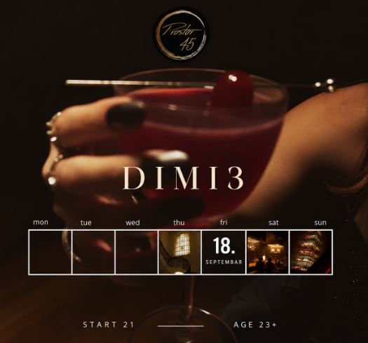 DIMI 3  18.septembra u ,,Prostoru 45"🎧🎶