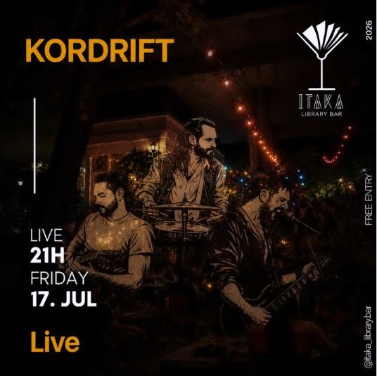 KORDRIFT band on July 17th at “Itaka Library Bar”🎸🎶🤘