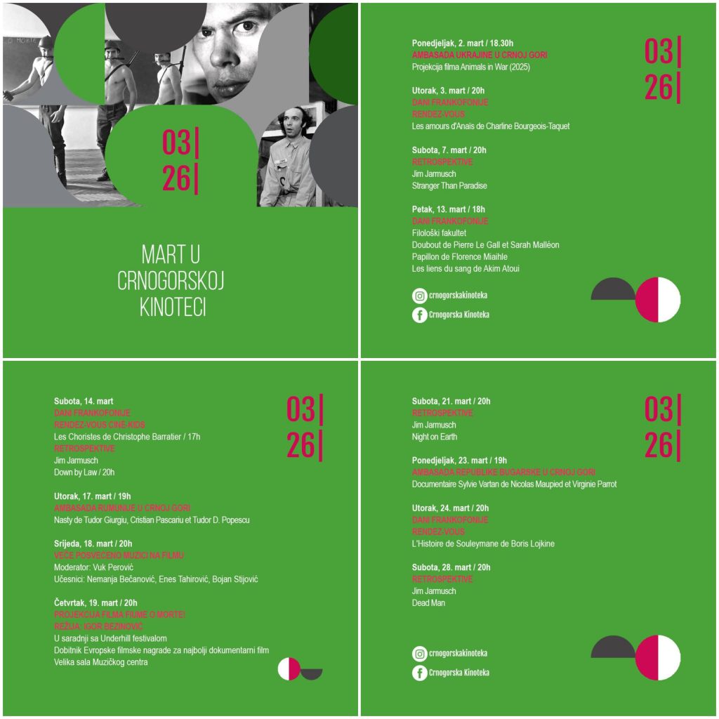 ✨ MART U CRNOGORSKOJ KINOTECI ✨