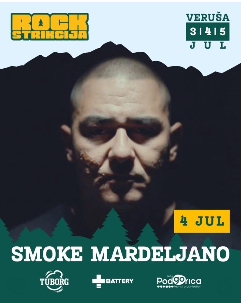 Rockstrikcija X: ,,Smoke Mardeljano" 4.jula na Veruši 🎤🎶🎸