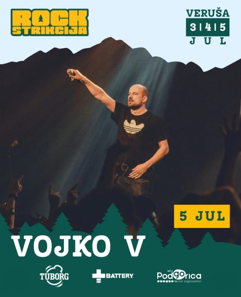 Rockstrikcija X: ,,Vojko V" 5.jula na Veruši🎤🎶🎸