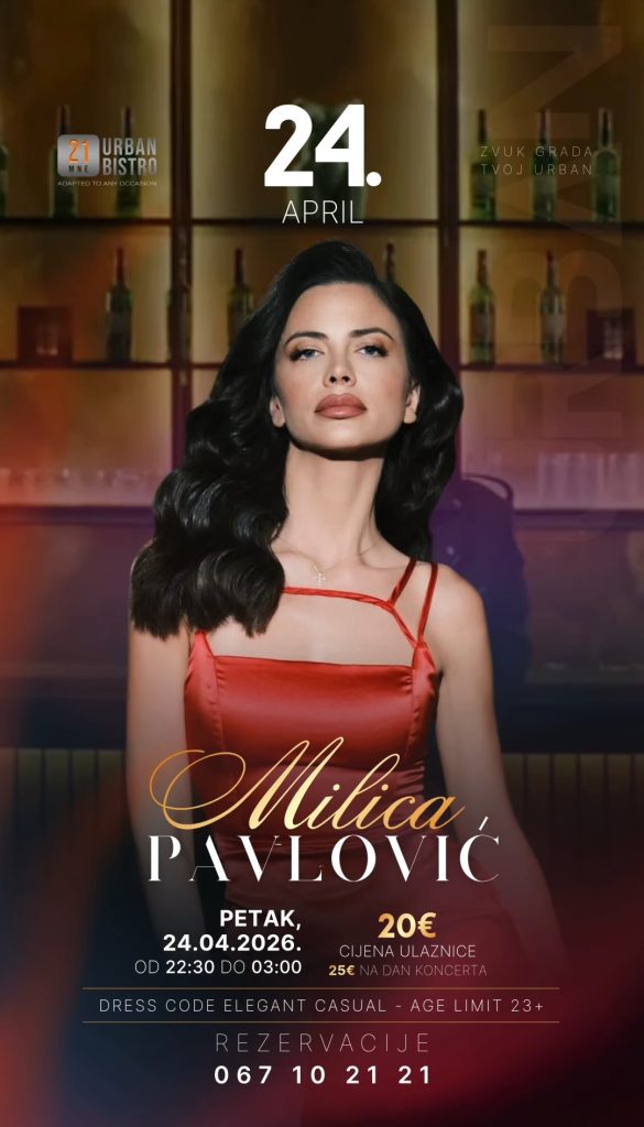 Milica Pavlović u ,,21 MNE Urban Bistro"-u