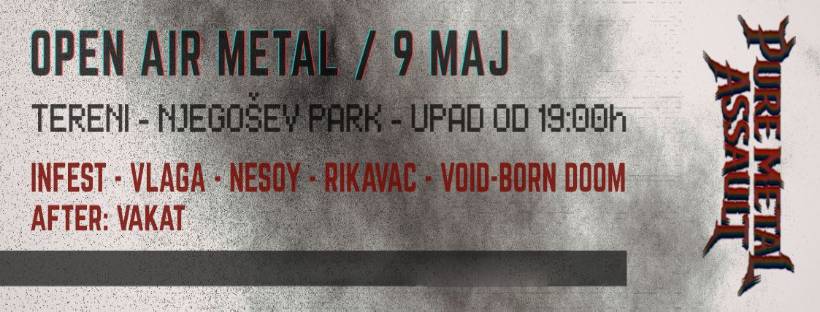 "Open Air Metal" on 9th of May at Njegošev Park 🎤🎶🎸