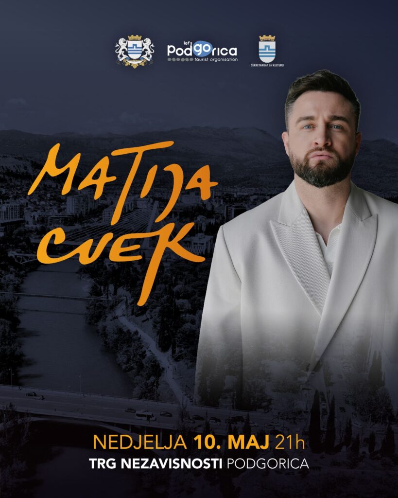 Matija Cvek LIVE on 10th of May at the Independence Square in Podgorica🎶🎤✨