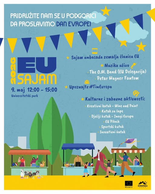 Centralna proslava Dana Evrope 9.maja u Podgorici🎉🥂🇪🇺🇲🇪✨🎵