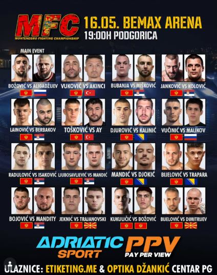 ​MFC 23 spektakl 16.maja u ,,Bemax" Areni🥊🔥​🤼‍♂️