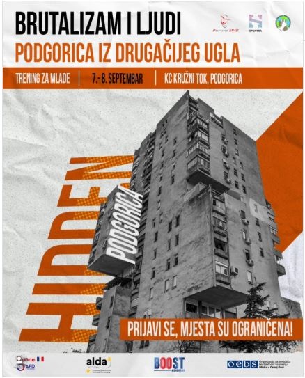 Hidden Podgorica: Brutalizam i ljudi, dvodnevni besplatni trening za mlade🌇7.-8.septembar🌇KC ,,Kruzni tok"🌇