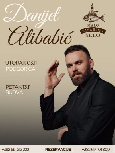 Danijel Alibabić 3.novembra u restoranu ,,Malo ribarsko selo"🎤🎶✨