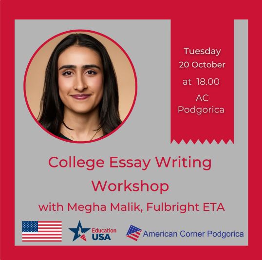 Application Essay Writing Workshop on October 20th at "American Corner" 🎤🎬📚