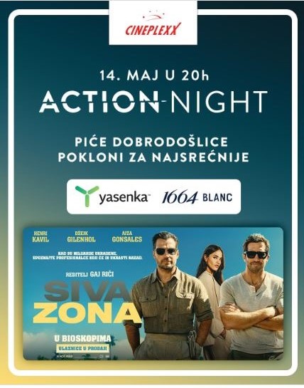 CINEPLEXX➡️Action Night: Film Gaj Ričija ,,SIVA ZONA"🎬14.maj🔥
