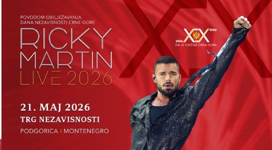 Spectacle in Podgorica: Ricky Martin LIVE on May 21st at Independence Square 🎶✨🎤🕺🔥🎵💫Let’s celebrate together 🎉🥂🇲🇪✨