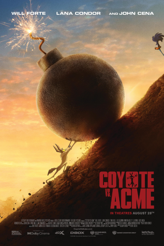 Projekcija animiranog filma „Pera Kojot protiv sistema/Coyote vs. Acme“(2026) 24.oktobra u KIC-u ,,Budo Tomović"🎬🍿
