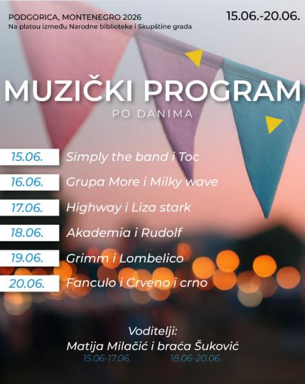 Craft Fest Montenegro 2026🍻June 15th–20th🎶 National Library “Radosav Ljumović” & the Capital City Assembly Forecourt🍻🎶