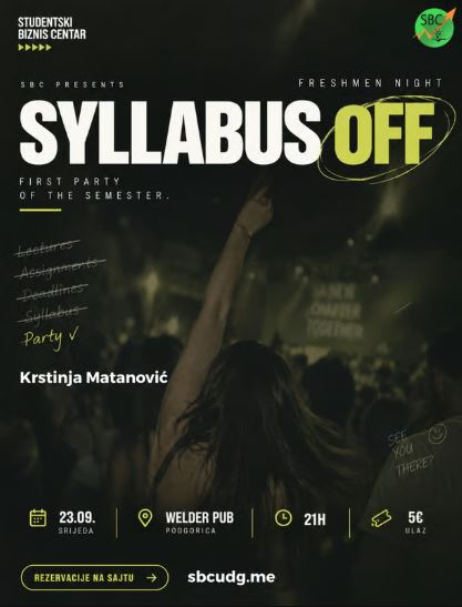 SYLLABUS OFF – First Party & Krstinja Matanović on September 23 at “Welder Pub” 🎤🎶🥳🥂🔥