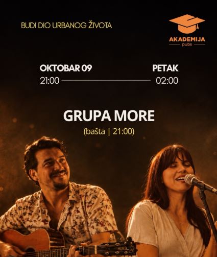 Grupa ,,More" 9.oktobra u Akademiji piva🍻🎸🔥