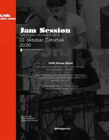 "Jam session" on October 22nd at the KMK Creative Hub🎸🎷🎶🎺🥁🎹
