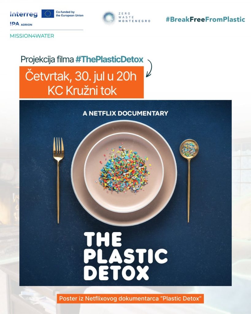 Screening of the Netflix documentary film "Plastic Detox" on July 30th at KC "Kružni tok" 📽️🍿🎬