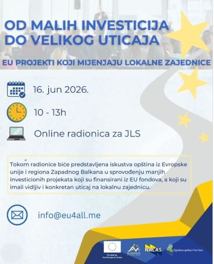 EU4ALL online workshop: "From Small Investments to Big Impact: EU Projects Changing Local Communities", June 16th 💻🌐🇪🇺