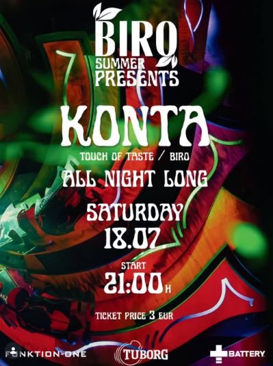 KONTA on July 18th at "Biro" 🎤🎶🎸