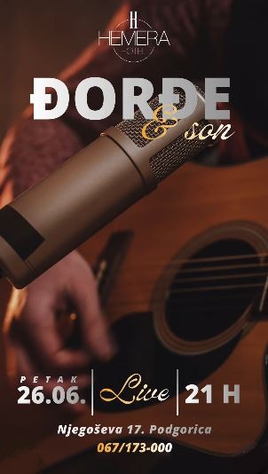 Dobro poznati duo Đorđe & Son 26.juna u hotelu ,,Hemera"🎶✨