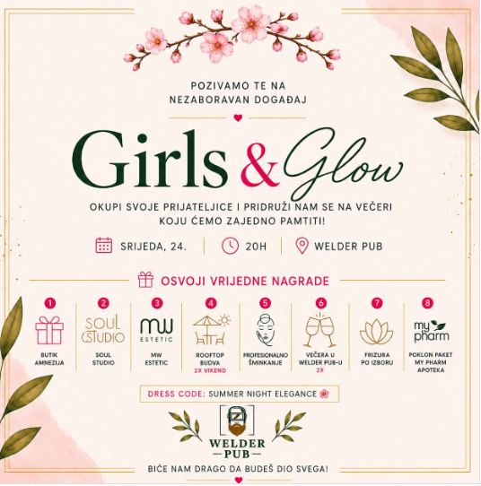 ✨ GIRLS & GLOW Party on June 24th at WELDER PUB! 👑👠💄🎶🍾🥂🥳✨