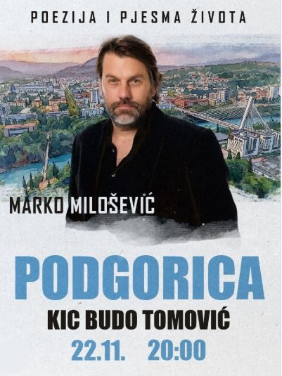 Premiere at KIC in the new season: "Poezija i pjesma života /Poetry and Song of Life" by Marko Milošević & Band on November 22nd 📚🎤🎶✨
