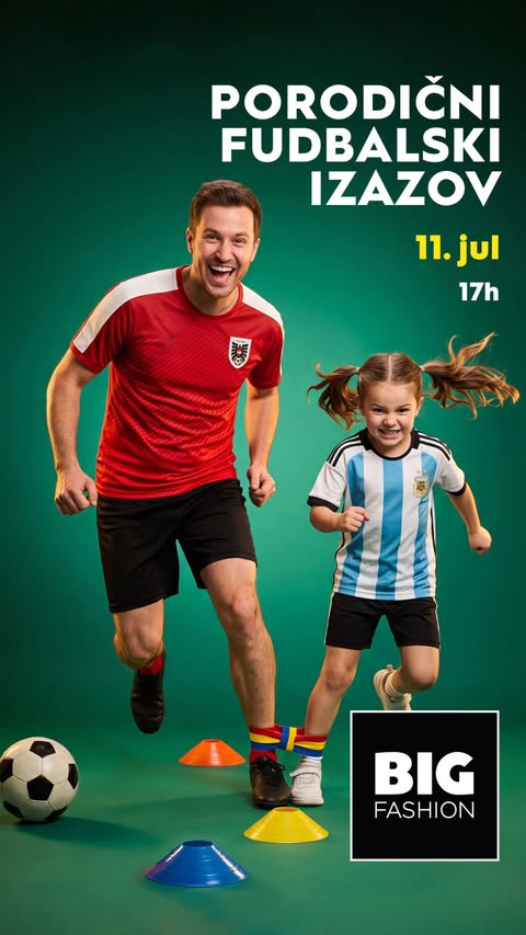 ⚽PORODIČNI FUDBALSKI IZAZOV⚽ 11. jul, BIG FASHION👨‍👩‍👧‍👦⚽