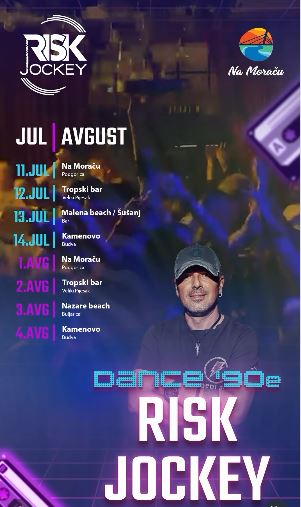 🎧 DANCE ’90s TOUR - August 1st, Beach Bar "Na Moraču" 🎧🪩🔥