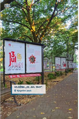 The Matica Crnogorska exhibition "July 13th, 1941" from July 9th in Njegoš Park 🖼️📷🌳