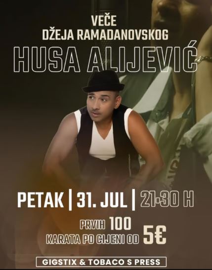 Džej Ramadanovski Tribute Night on the Morača – Husa Beat Street LIVE, July 31st at "Na Moraču" beach bar 🌊🎶🎤