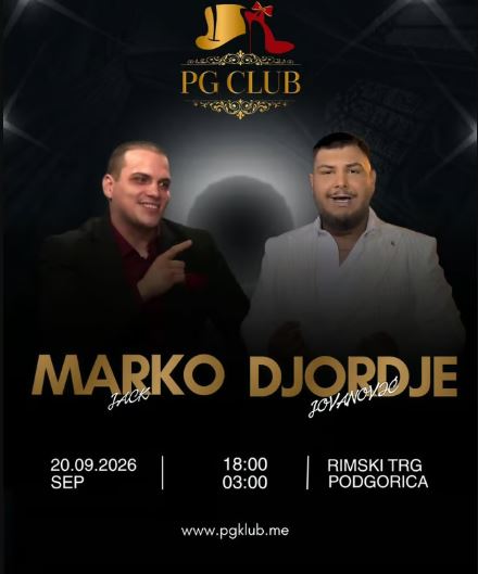 Marko Jack & Đorđe Jovanović 20.septembra u PG Klubu🎤🎶💥