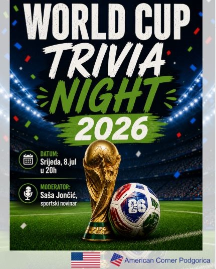 "World Cup 2026 Trivia Night" on July 8th at the American Corner 🌍🎤⚽