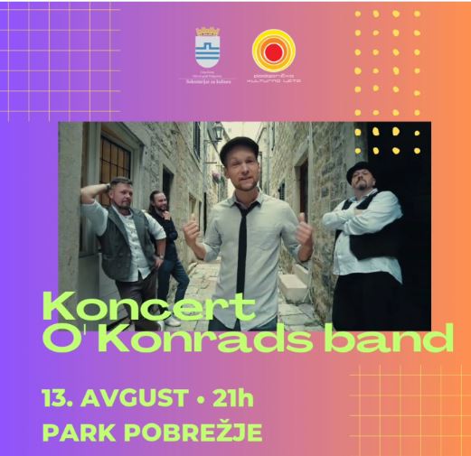 O'Konrads Band 13.avgusta u Parku Pobrežje🎻🍀🎶