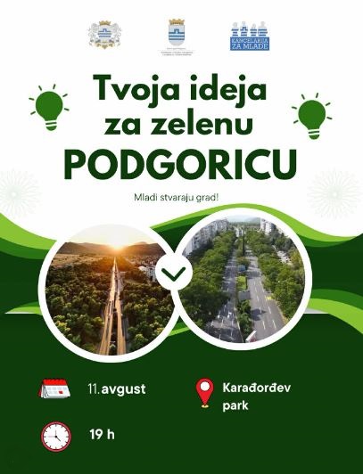 Ostavi svoju poruku na Zidu ideja – „Tvoja ideja za zelenu Podgoricu“ - 11.avgust, Karadjordjev park✍️🌿📝🌳