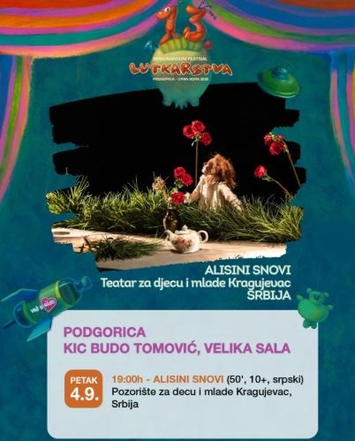 The Play "ALICE'S DREAMS" (10+) on September 4th at KIC "Budo Tomovic" 🎭