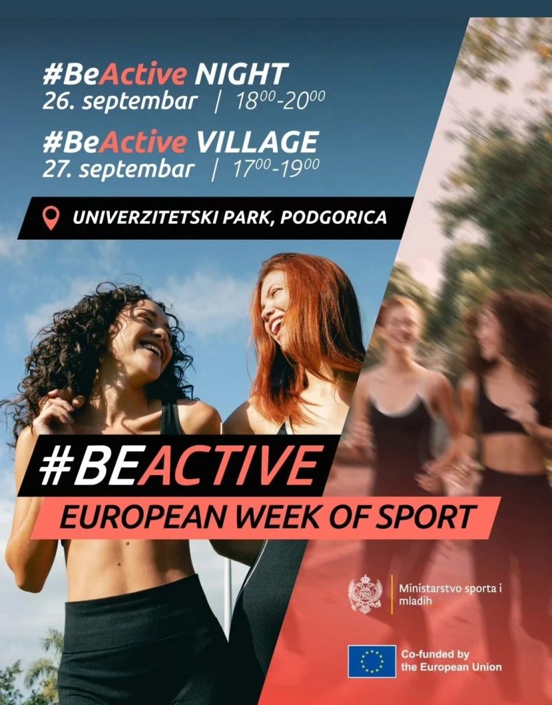 European Week of Sport: BeActive Night September 26th & BeActive Village September 27th🌟🏃‍♀️University Park - St. Peter of Cetinje Square🌳