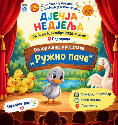 Play “The Ugly Duckling” on October 7th at KIC “Budo Tomović”🎭 🦢✨