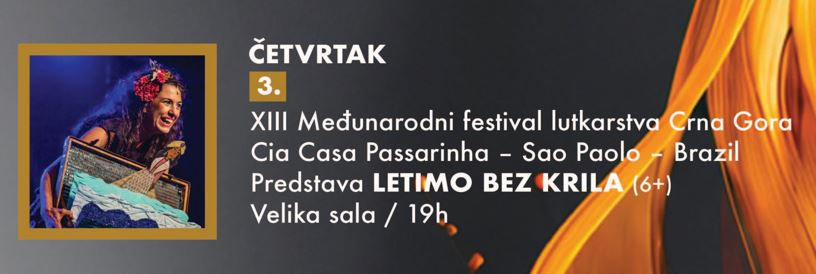Predstava ,,LETIMO BEZ KRILA"(6+) 3.septembra u KIC-u ,,Budo Tomović"🎭