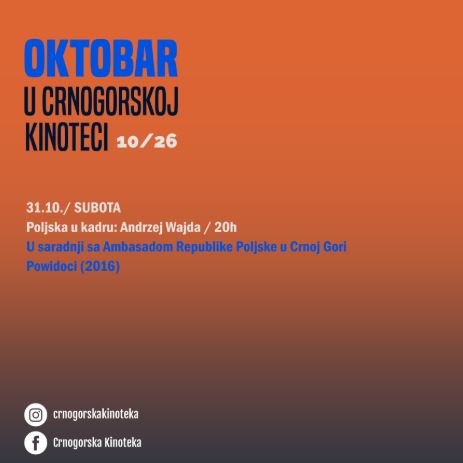 Poland in the Frame: Andrzej Wajda: Screening of the movie "Powidoki" (Afterimage) on October 31st at the Montenegrin Cinematheque 🎥