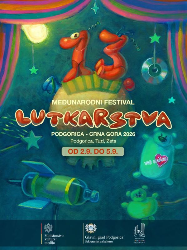 XIII Medjunarodni festival lutkarstva🎭2.-5. septembar🎭KIC-u „Budo Tomović”🎭