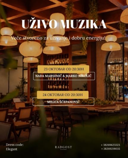 Vikend u restoranu ,,Radgost"🎶✨🥂