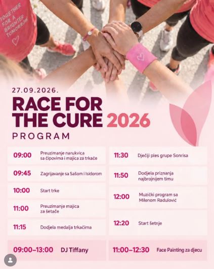 🎀RACE FOR THE CURE 2026🌸27.septembar💗Gorica🌸🎀💗