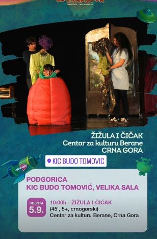 The play "Žižula i čičak" on September 5th at KIC "Budo Tomović"🎭